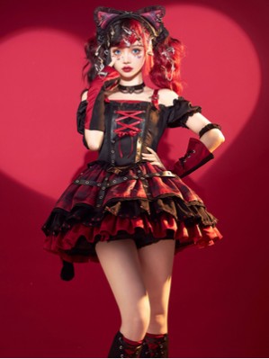 Shibuya Cat Y2K Style Punk Lolita Dress (UN241)